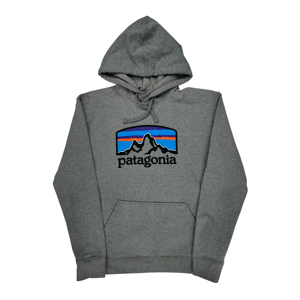 Regular Fit Patagonia Hoodie - Medium Gray Cotton