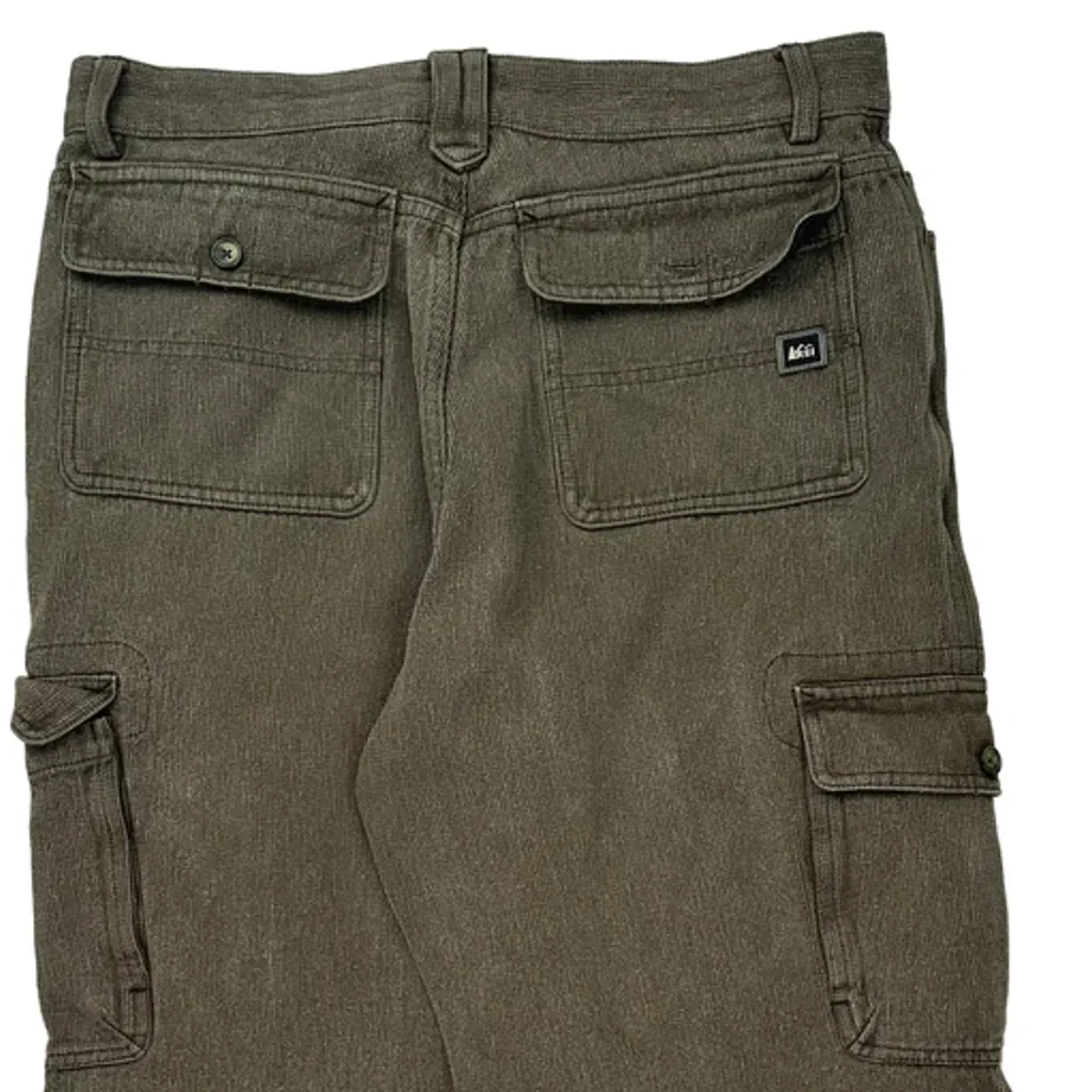 Rei Cargo Trousers - 32W 30L Brown Cotton - Image 8