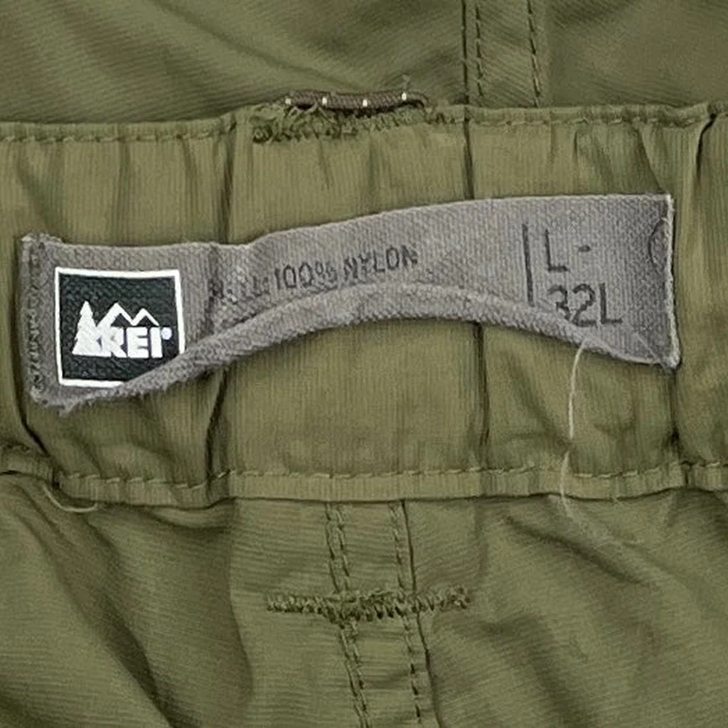 Rei Cargo Trousers - Large Green Nylon - Image 3