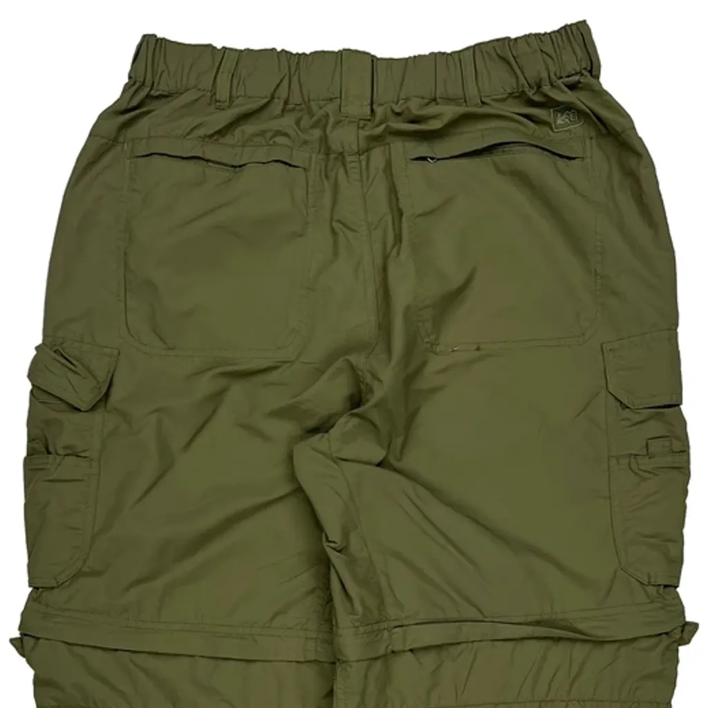 Rei Cargo Trousers - Large Green Nylon - Image 4