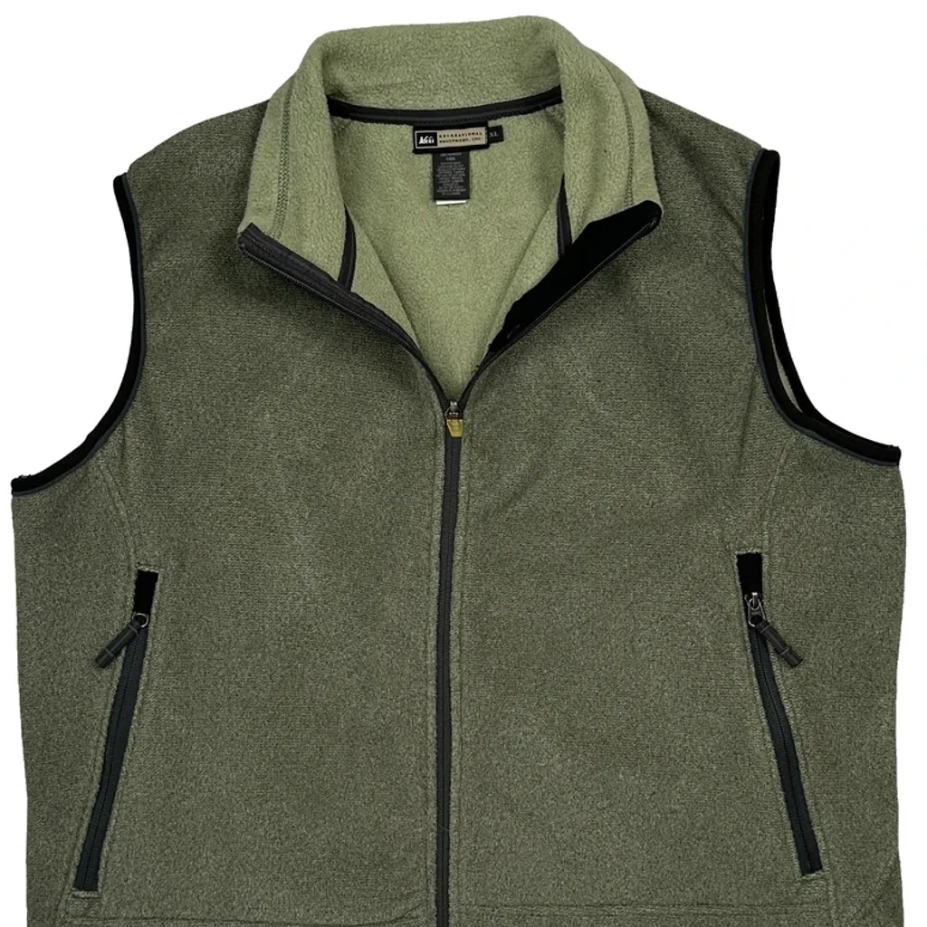 Rei Fleece Gilet - 2XL Green Polyester - Image 4