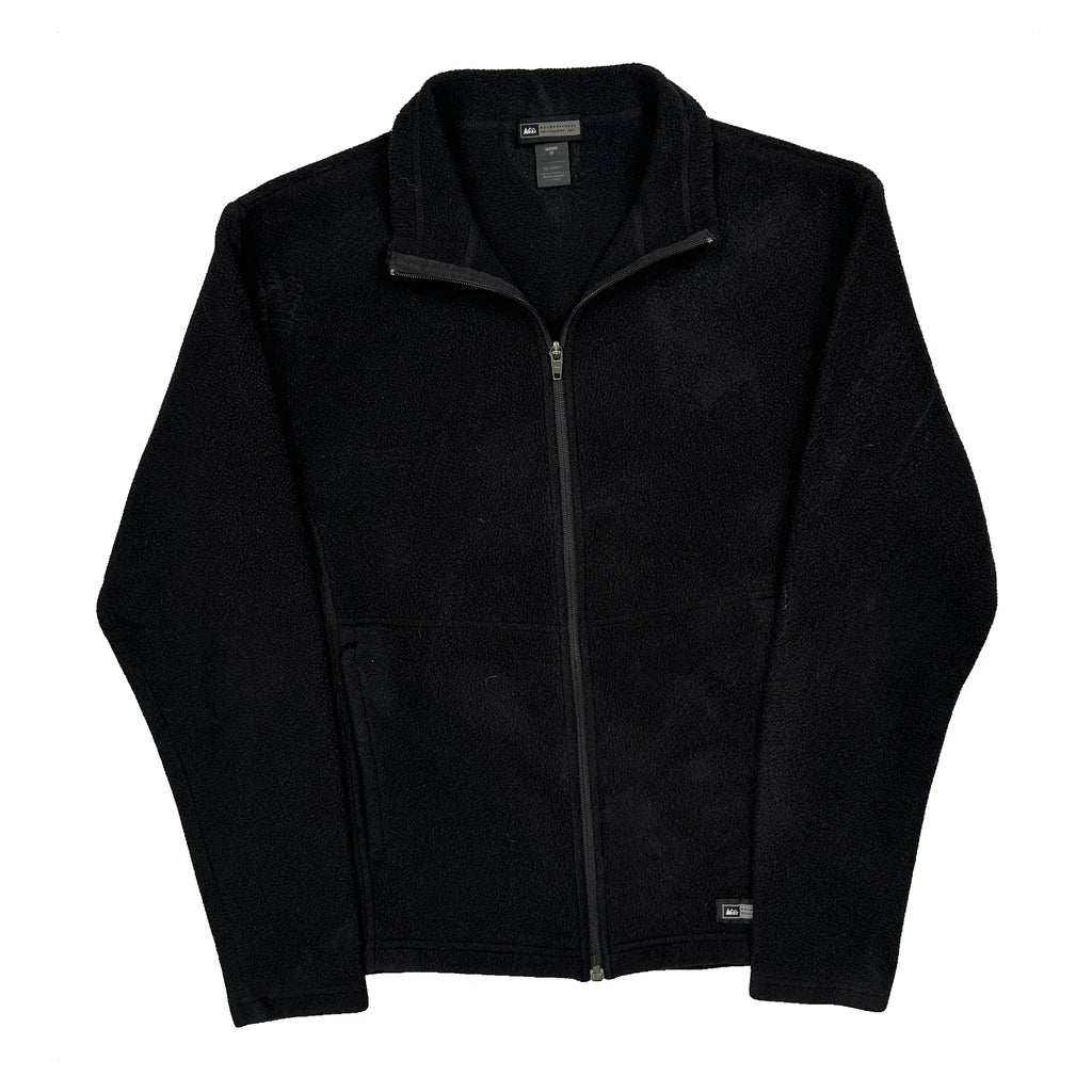 Rei Fleece Jacket - Medium Black Polyester