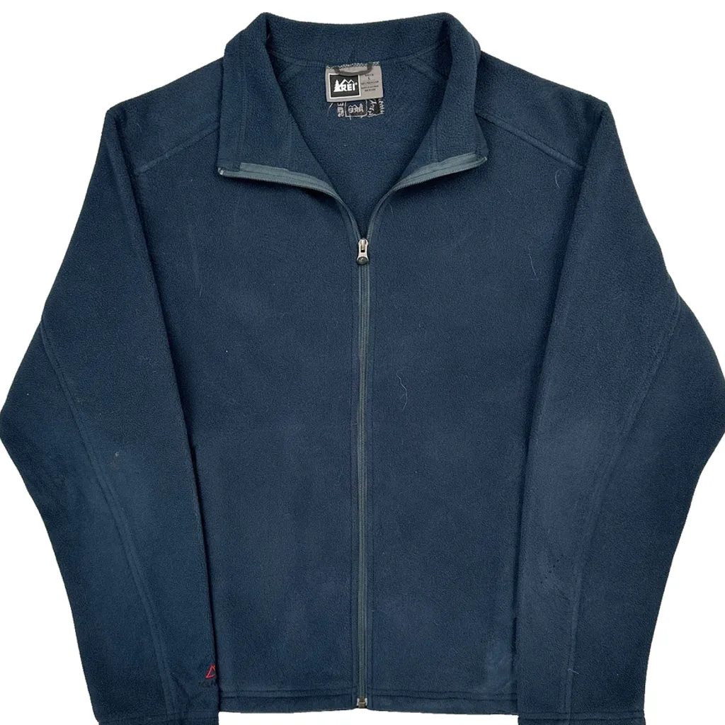 Rei Fleece Jacket - Large Blue Polyester - Image 4