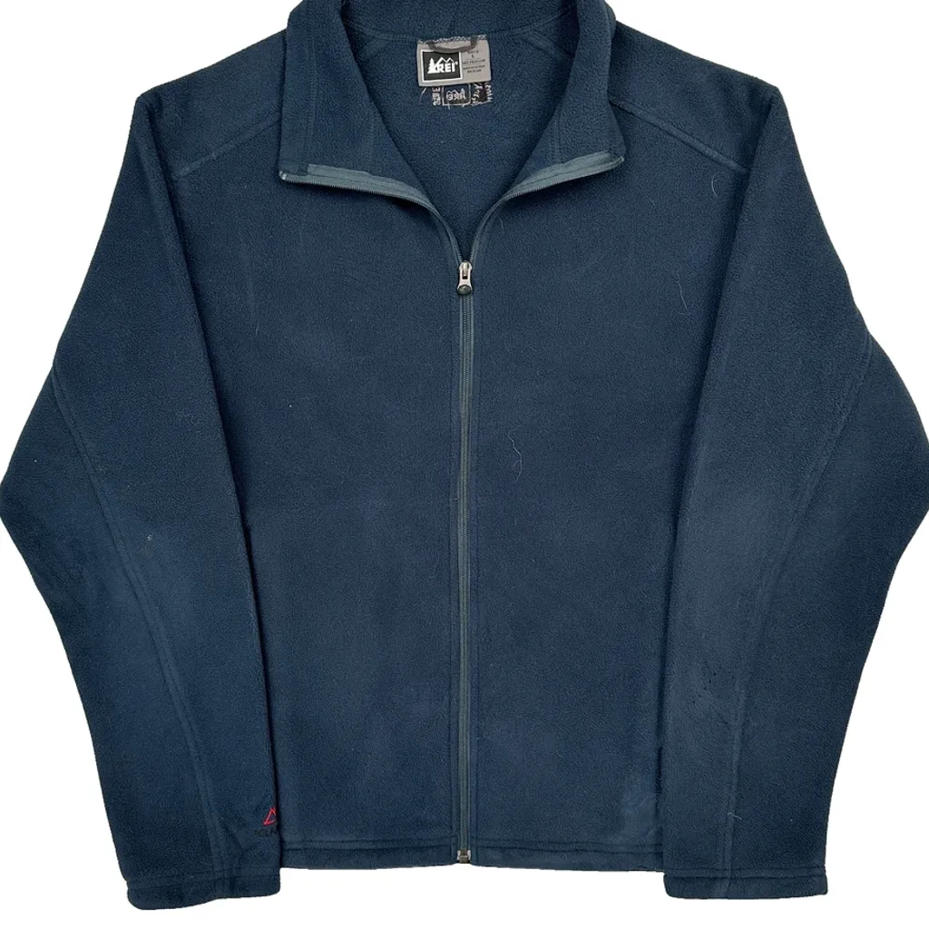 Rei Fleece Jacket - Large Blue Polyester - Image 5