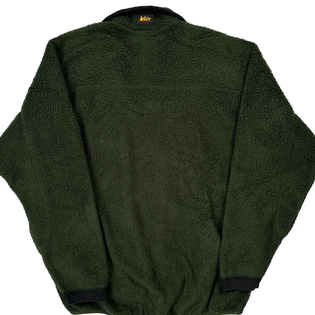 Rei Fleece Jacket - Large Green Polyester - Image 6