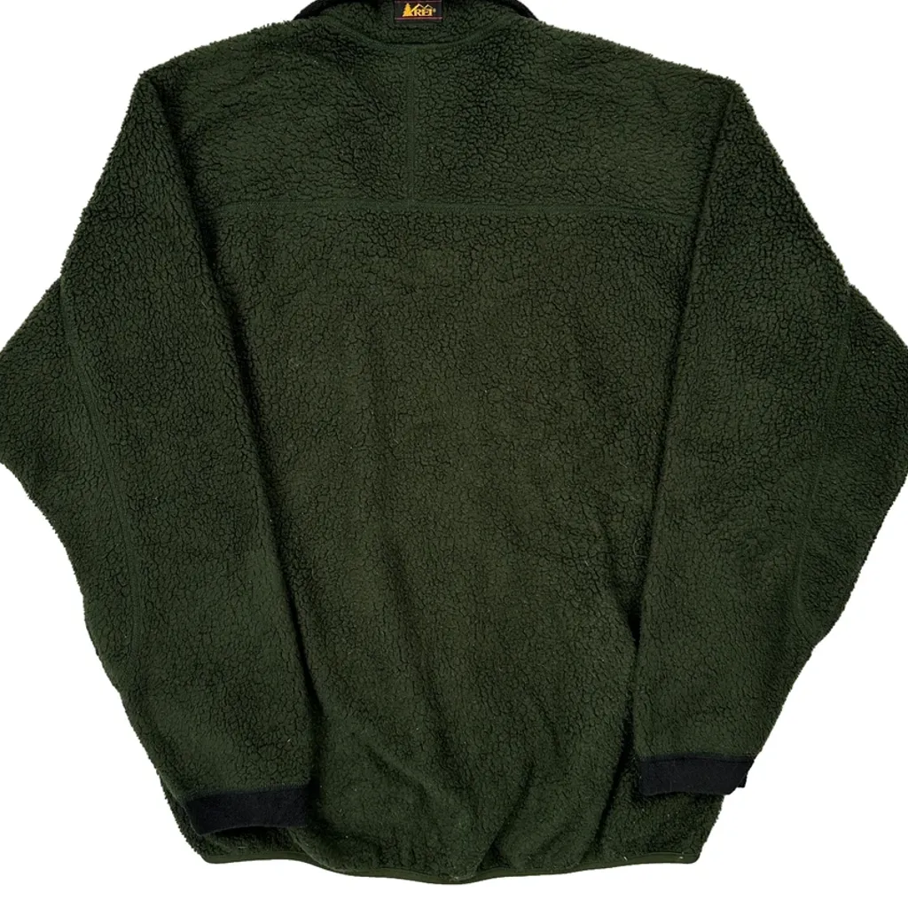 Rei Fleece Jacket - Large Green Polyester - Image 7