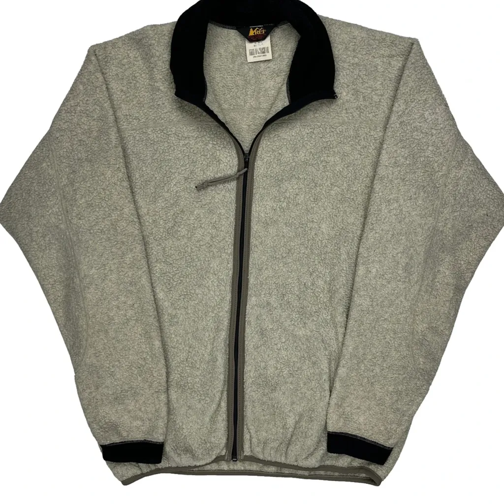 Rei Fleece Jacket - Small Grey Polyester - Image 5