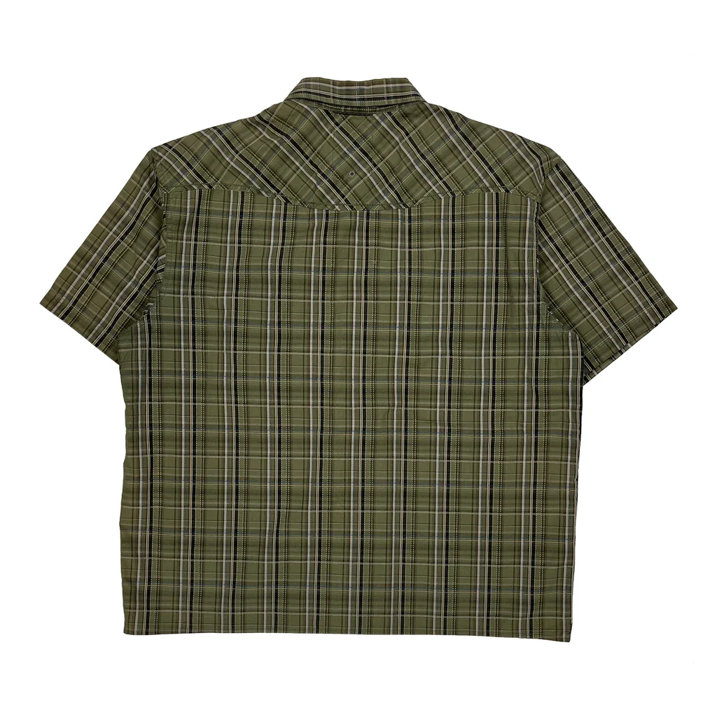 Rei Checked Short Sleeve Shirt - XL Green Cotton - Image 2