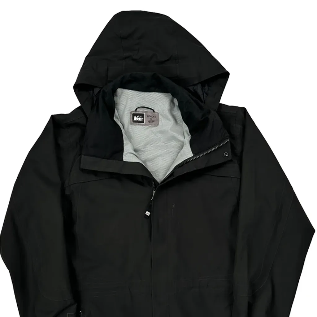 Rei Waterproof Jacket - Medium Black Polyester - Image 4