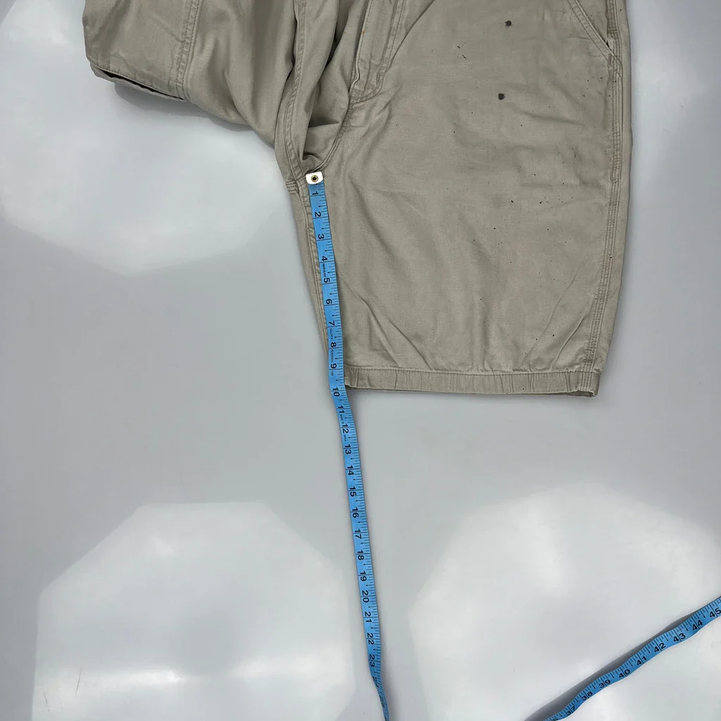 Relaxed Fit Carhartt Carpenter Shorts - 40W 9L Beige Cotton - Image 4