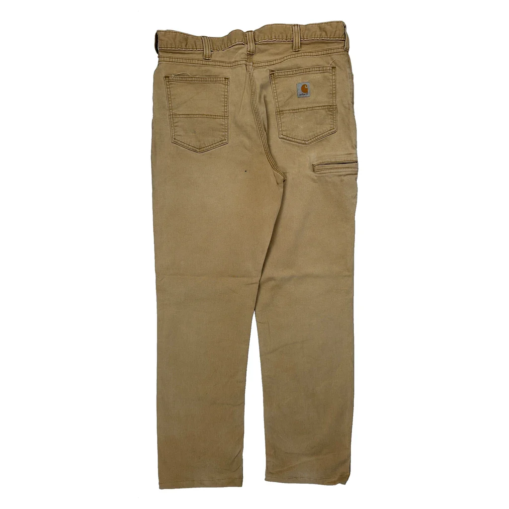 Relaxed Fit Carhartt Carpenter Trousers - 36W 32L Beige Cotton