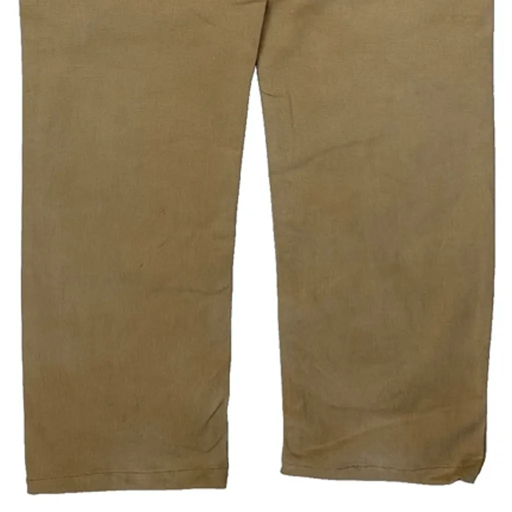 Relaxed Fit Carhartt Carpenter Trousers - 36W 32L Beige Cotton - Image 8
