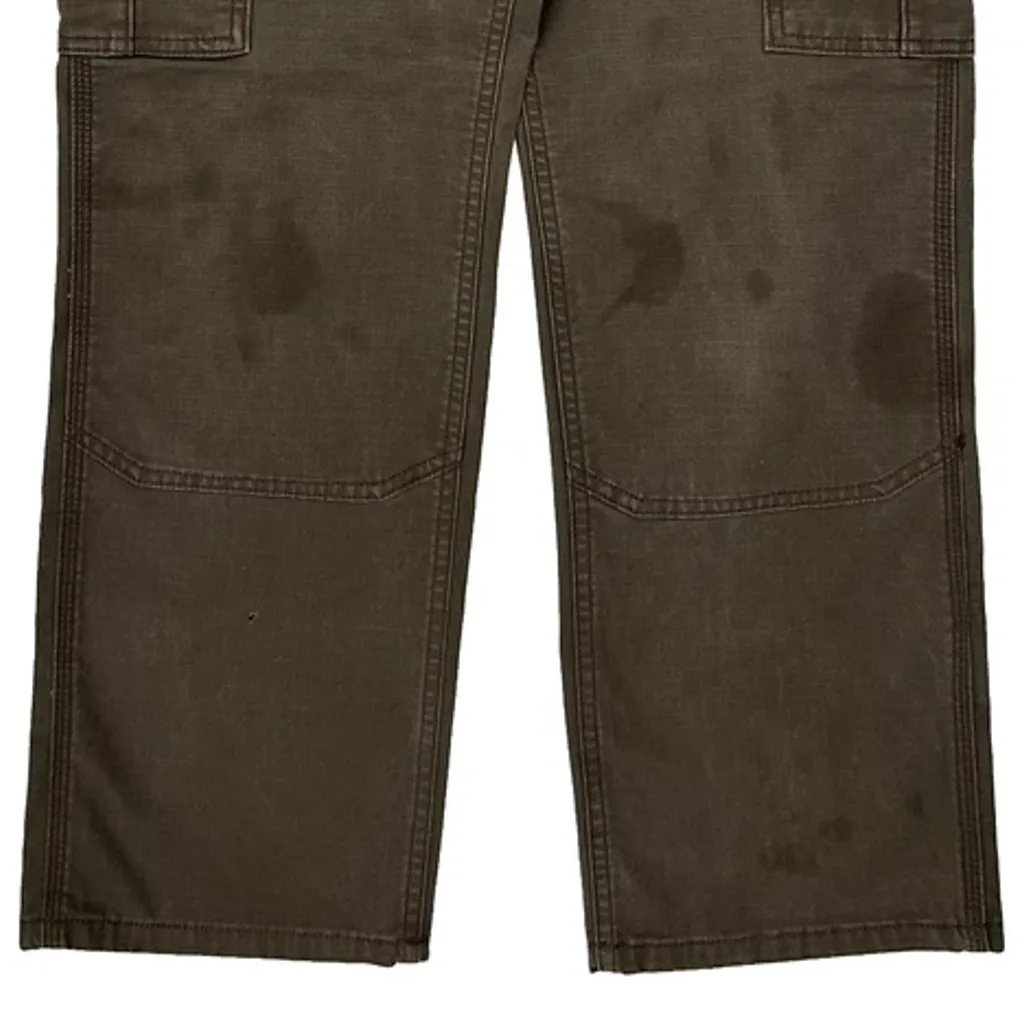 Relaxed Fit Carhartt Double Knee Carpenter Trousers - 30W 30L Brown Cotton Blend - Image 8