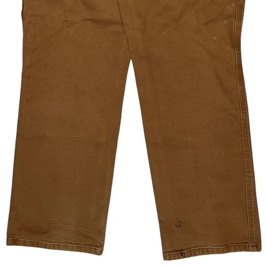 Relaxed Fit Carhartt Carpenter Trousers - 31W 30L Brown Cotton - Image 7