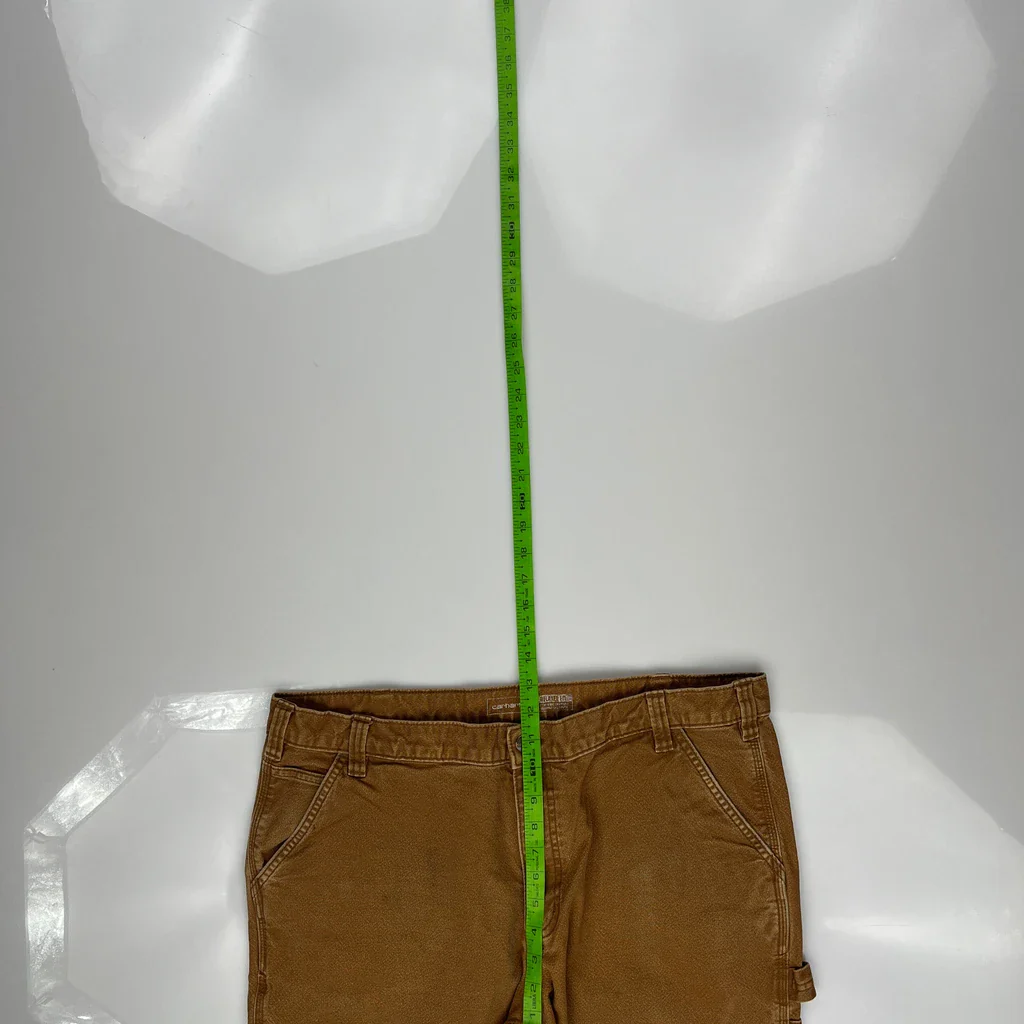 Relaxed Fit Carhartt Carpenter Trousers - 38W 29L Brown Cotton - Image 4