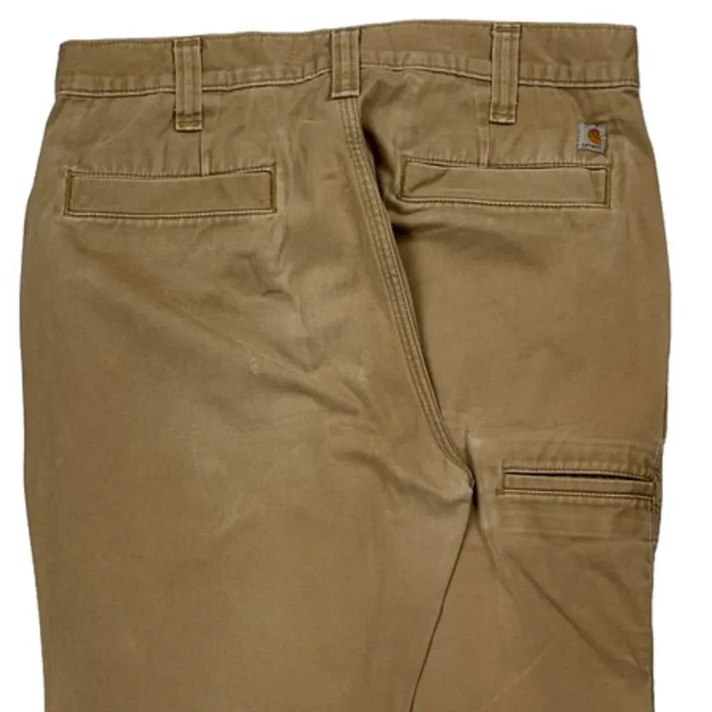 Relaxed Fit Carhartt Carpenter Trousers - 31W 31L Khaki Cotton - Image 7