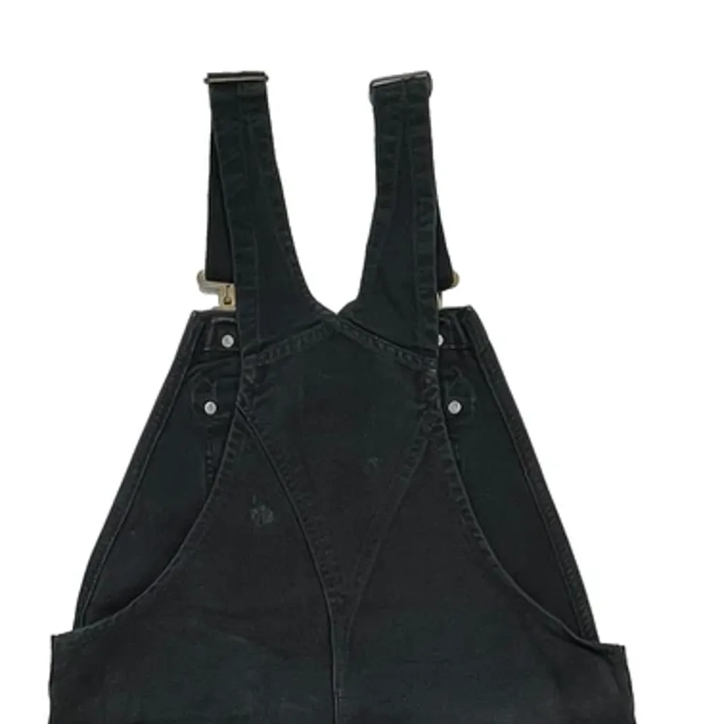 Relaxed Fit Carhartt Double Knee Dungarees - 38W 32L Black Cotton - Image 5