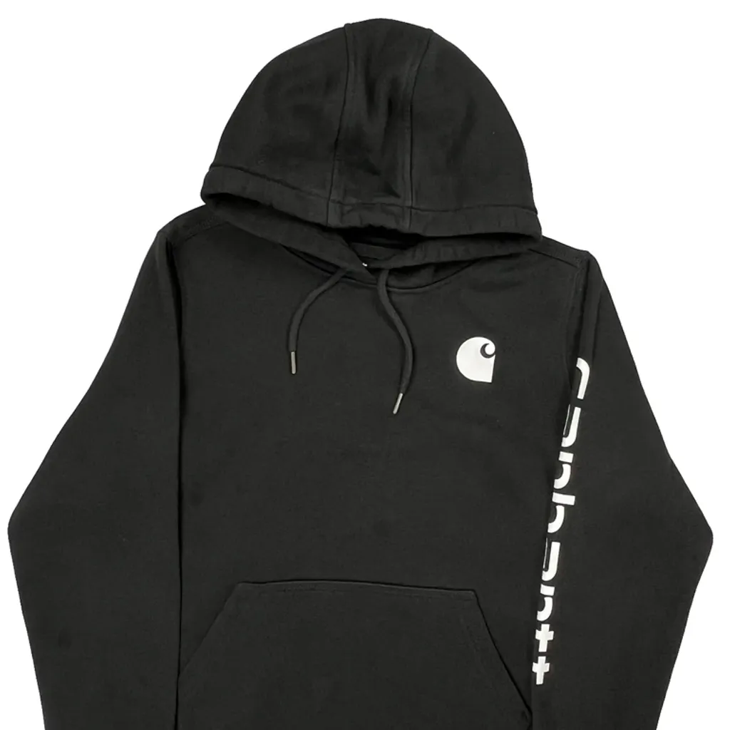Relaxed Fit Carhartt Hoodie - Medium Black Cotton - Image 4
