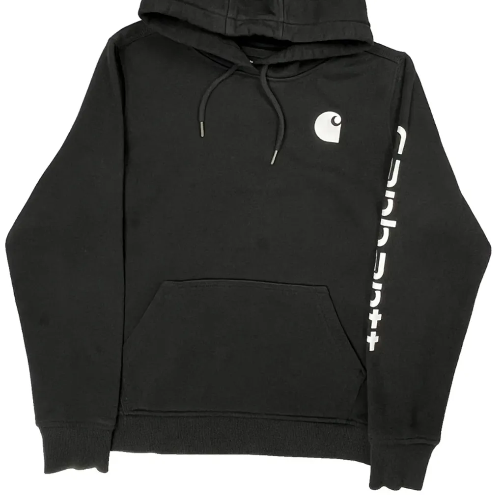 Relaxed Fit Carhartt Hoodie - Medium Black Cotton - Image 5