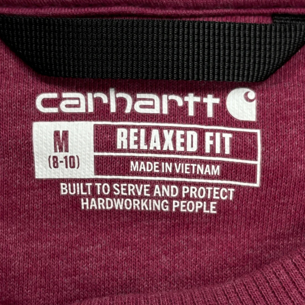 Relaxed Fit Carhartt Sweatshirt - Medium Red Cotton Blend - Image 3