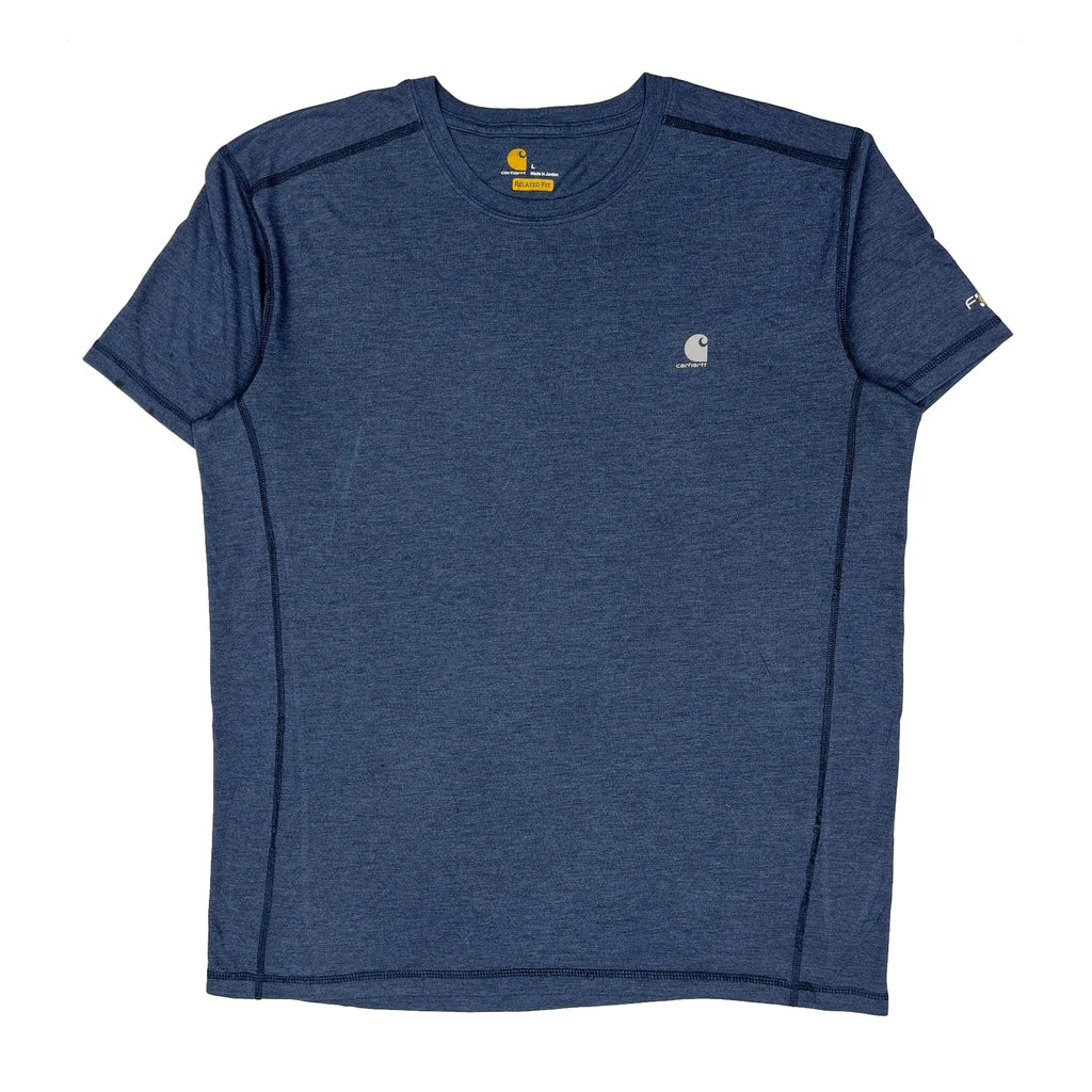 Relaxed Fit Carhartt T-Shirt - Large Blue Polyester