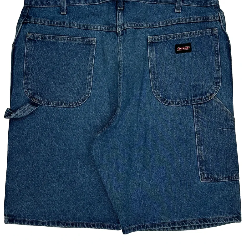 Relaxed Fit Dickies Denim Shorts - 40W 11L Blue Cotton - Image 6