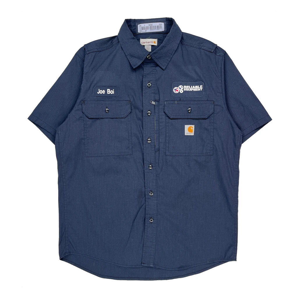 Reliable Equipment Carhartt Short Sleeve Shirt - Large Blue Cotton