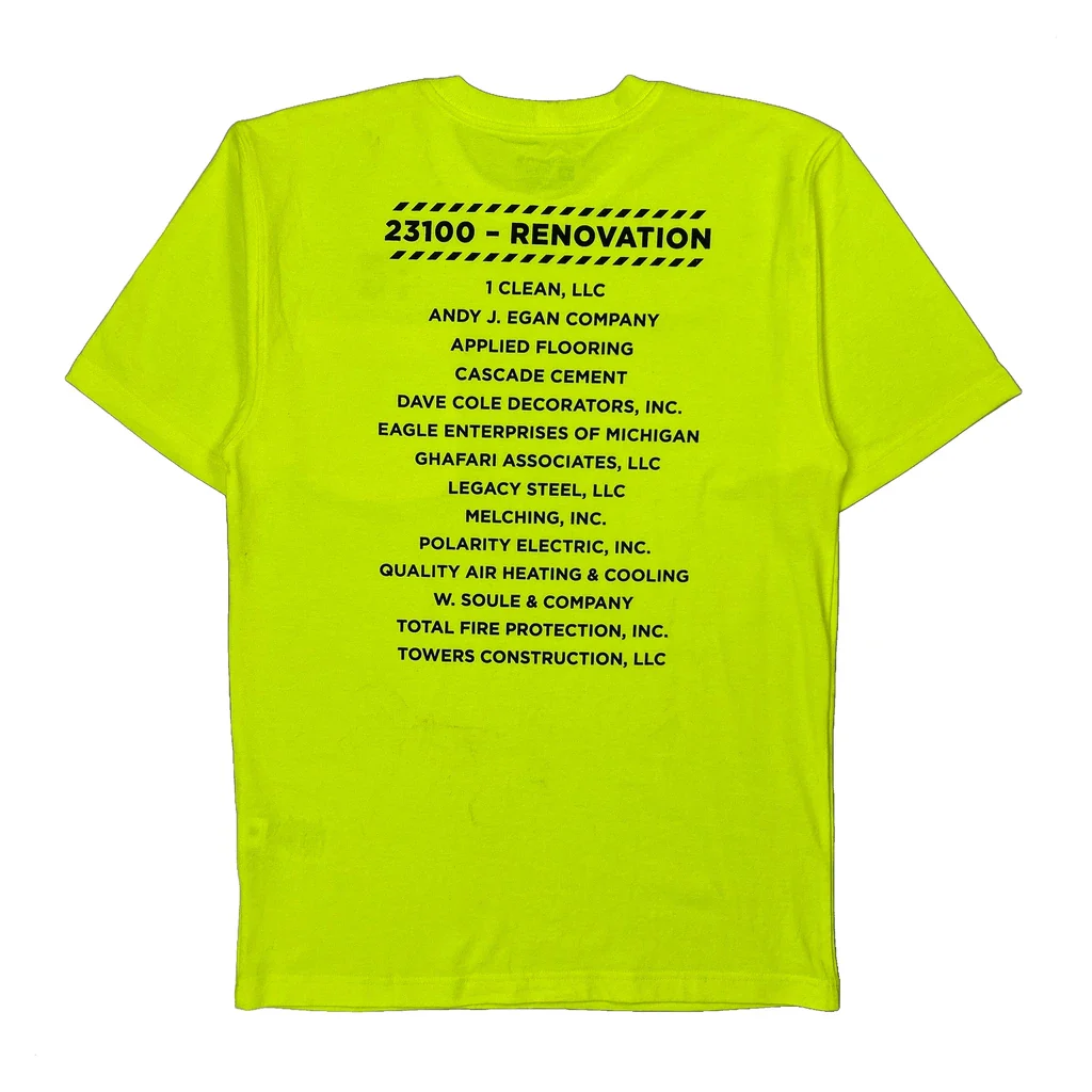 Renovation Project Team Carhartt T-Shirt - Small Yellow Cotton - Image 2
