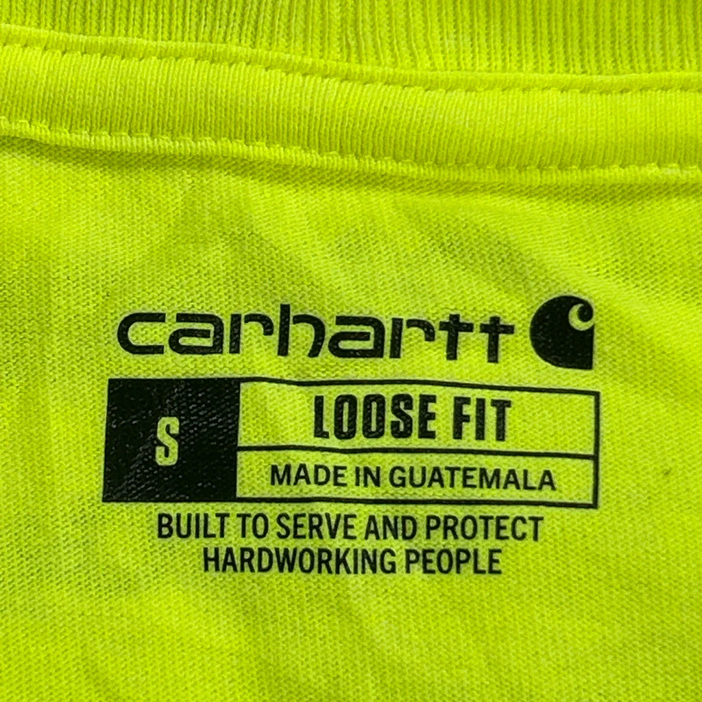 Renovation Project Team Carhartt T-Shirt - Small Yellow Cotton - Image 3