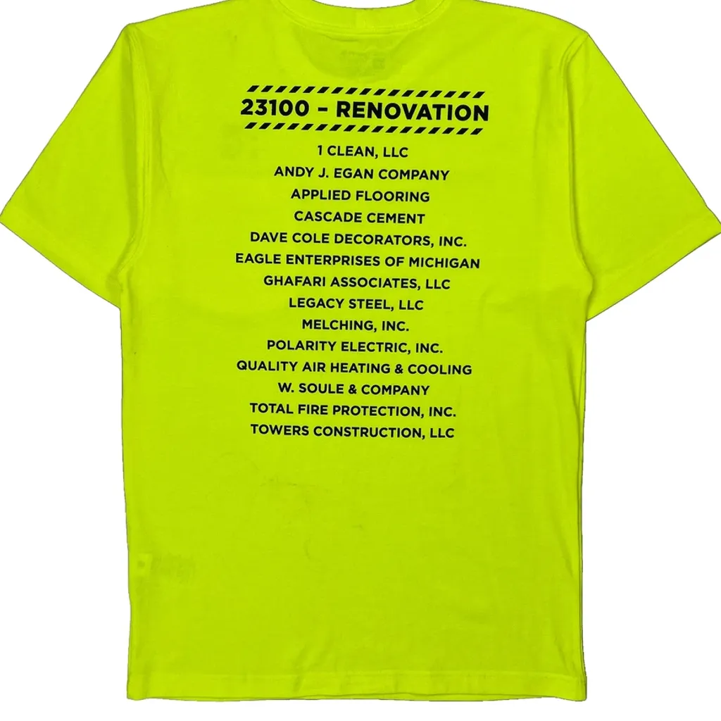 Renovation Project Team Carhartt T-Shirt - Small Yellow Cotton - Image 7