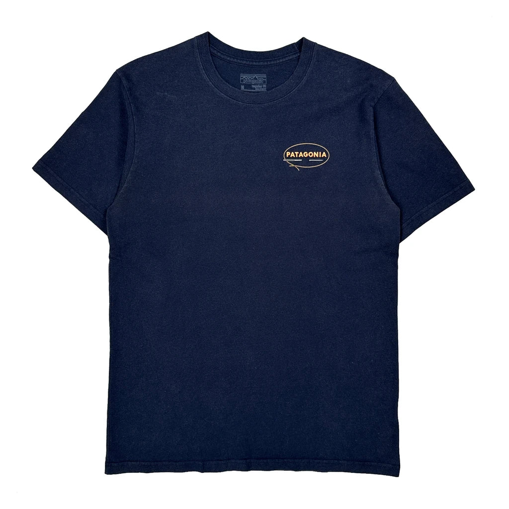 Repair Message Patagonia T-Shirt - Medium Navy Cotton