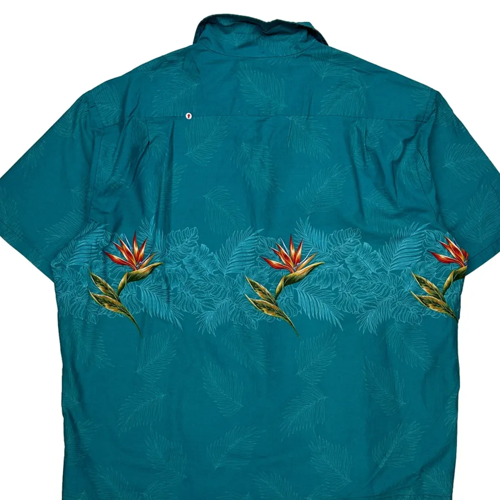 Reserve Floral Hawaiian Shirt - XL Blue Cotton - Image 7