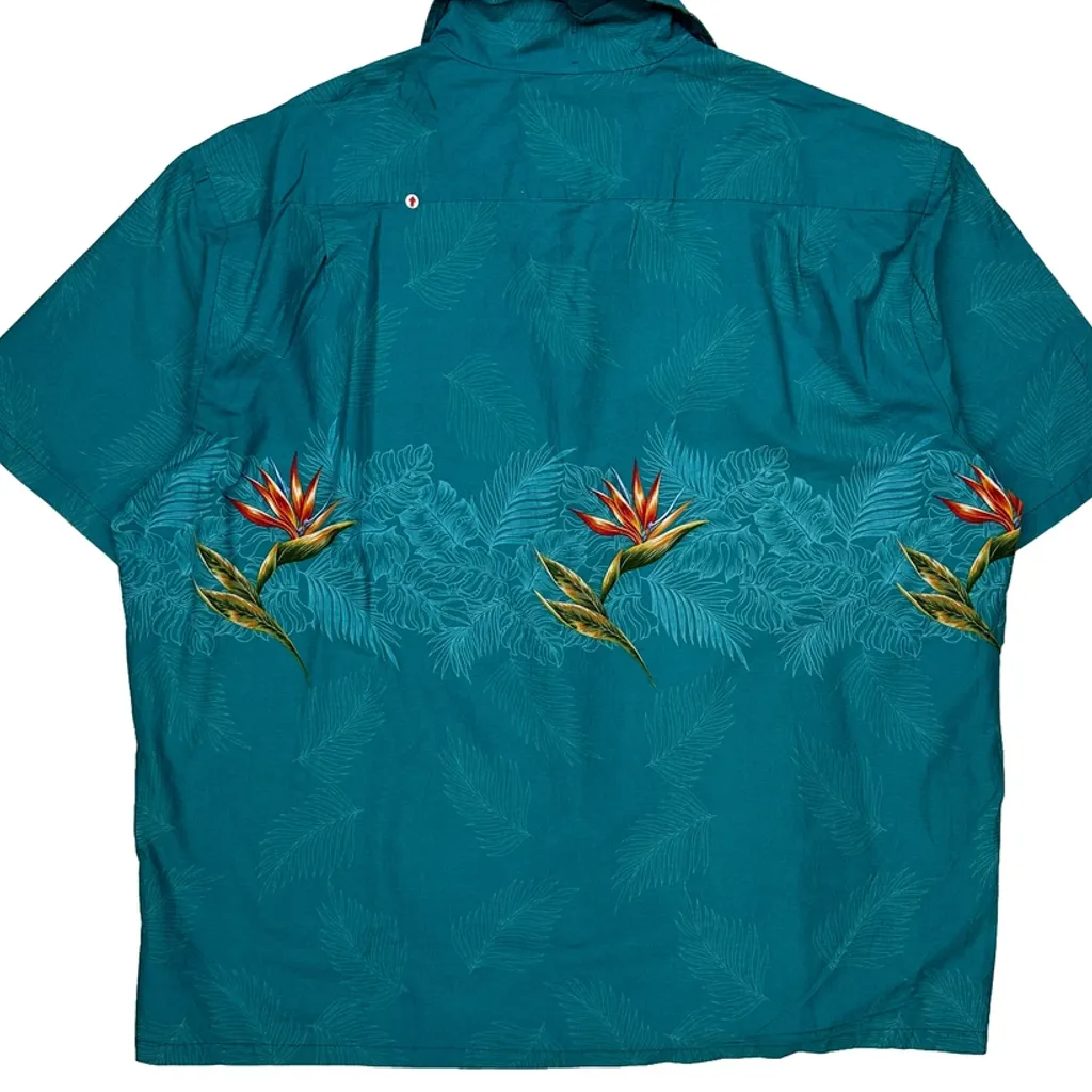 Reserve Floral Hawaiian Shirt - XL Blue Cotton - Image 8