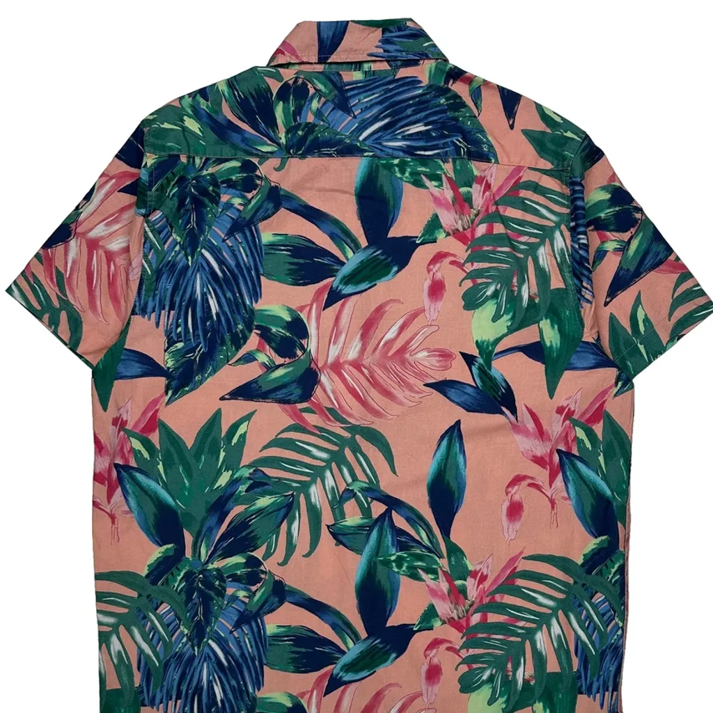 Resort Floral Hawaiian Shirt - XL Pink Cotton - Image 7
