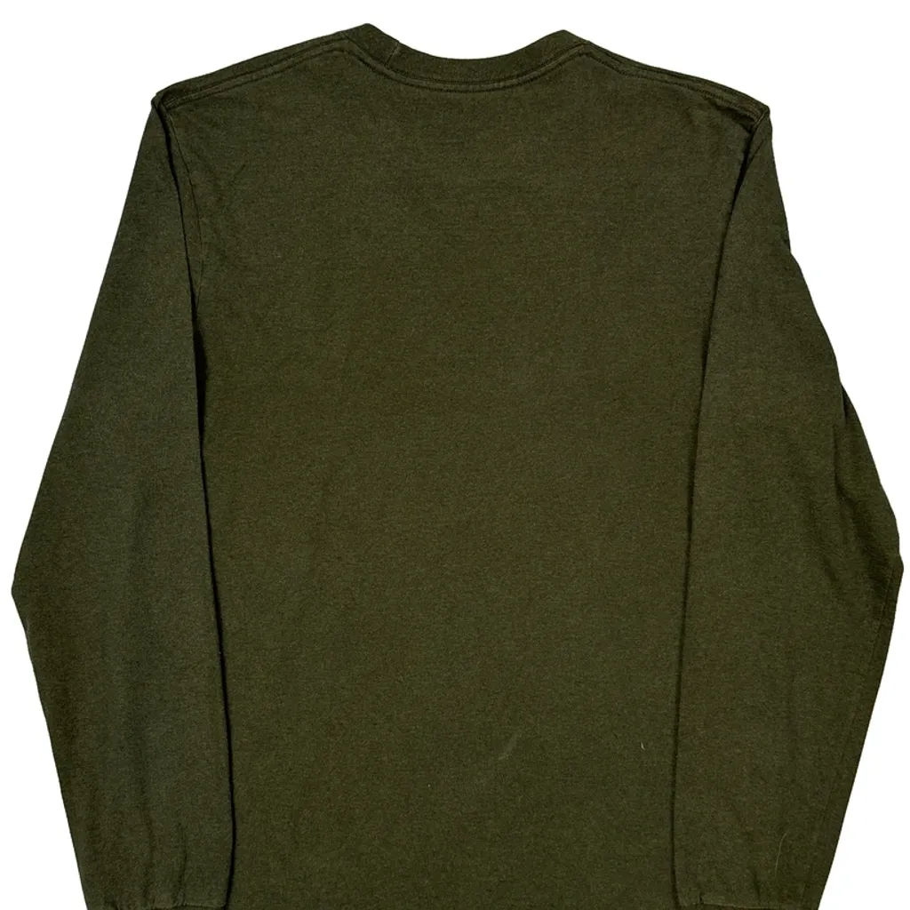 Responsibili-Tee Patagonia Graphic Long Sleeve T-Shirt - Medium Green Cotton - Image 7