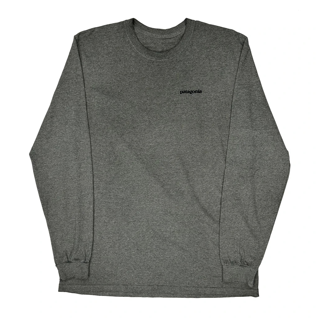 Responsibili-Tee Patagonia Long Sleeve T-Shirt - Medium Grey Cotton