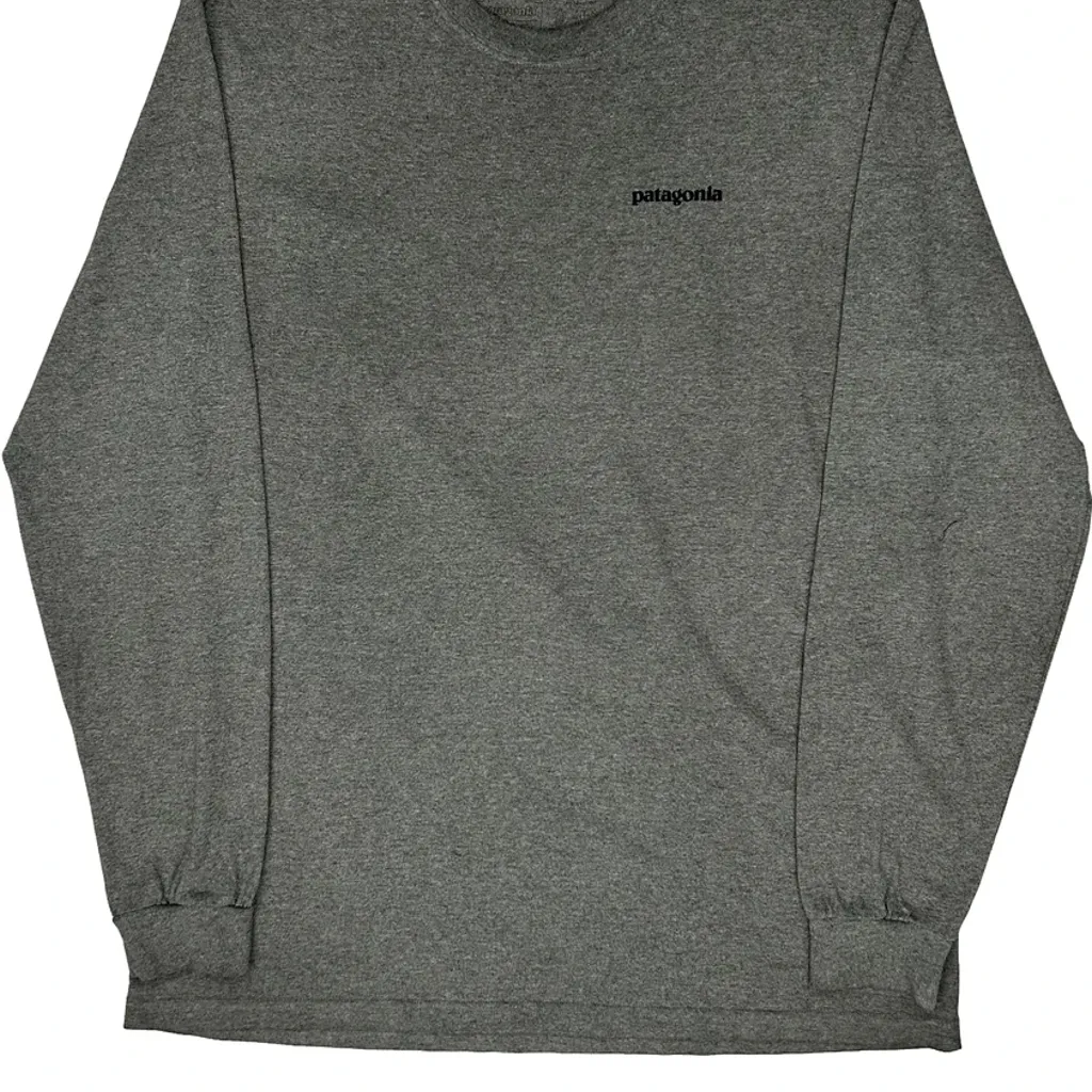Responsibili-Tee Patagonia Long Sleeve T-Shirt - Medium Grey Cotton - Image 4