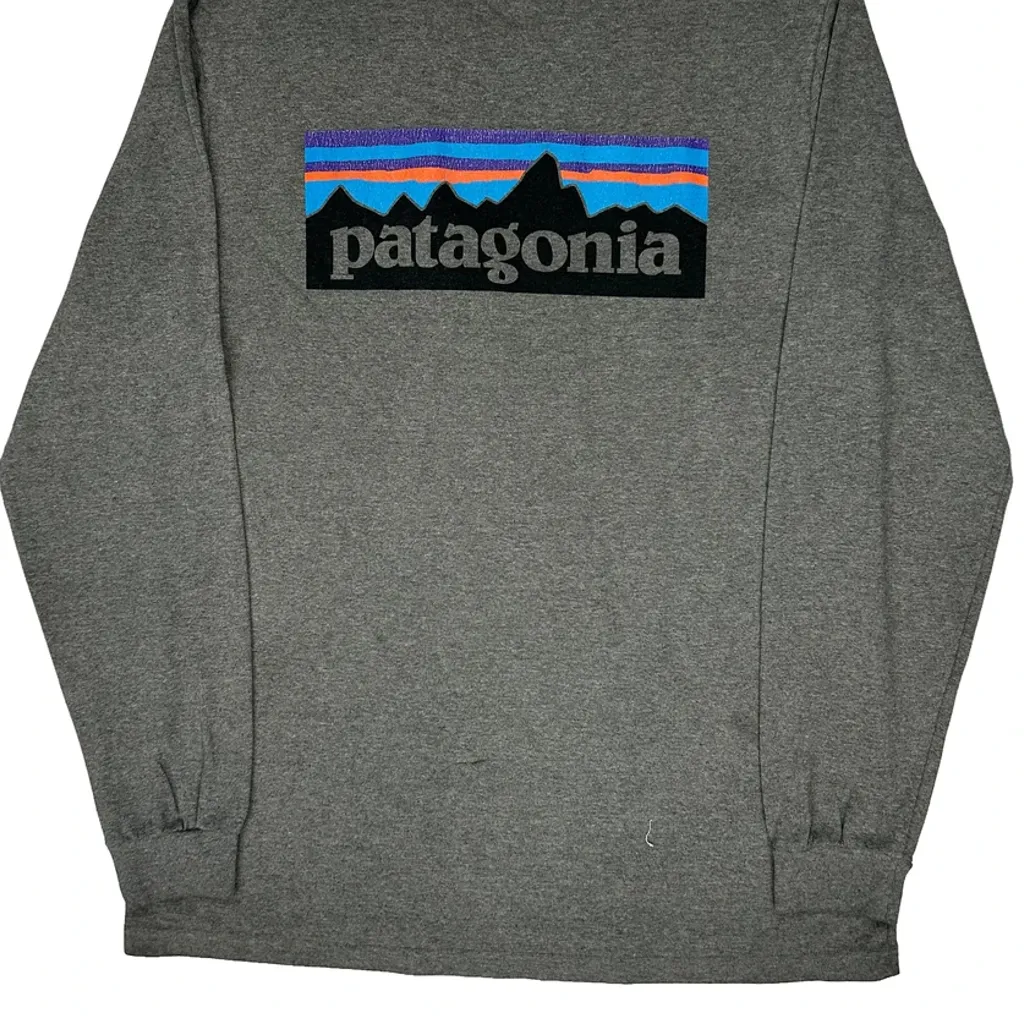 Responsibili-Tee Patagonia Long Sleeve T-Shirt - Medium Grey Cotton - Image 6