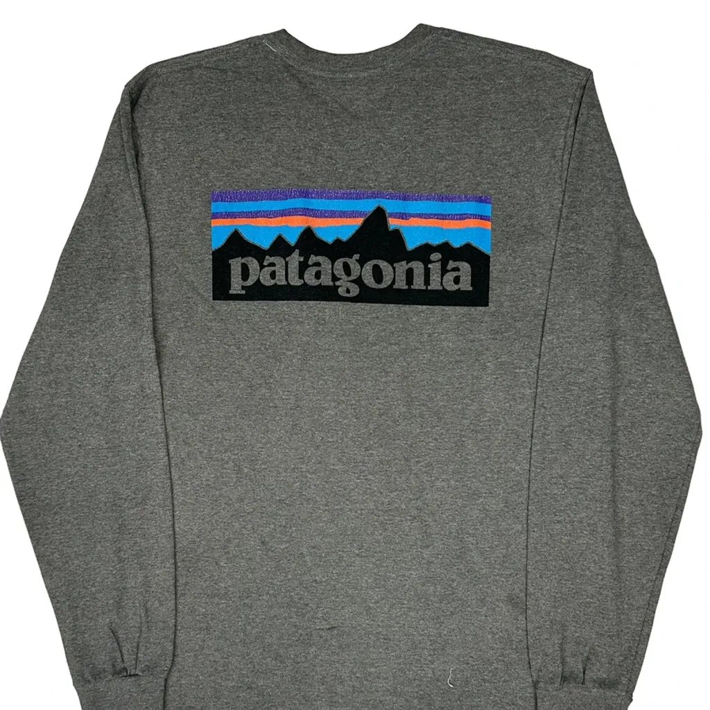 Responsibili-Tee Patagonia Long Sleeve T-Shirt - Medium Grey Cotton - Image 7