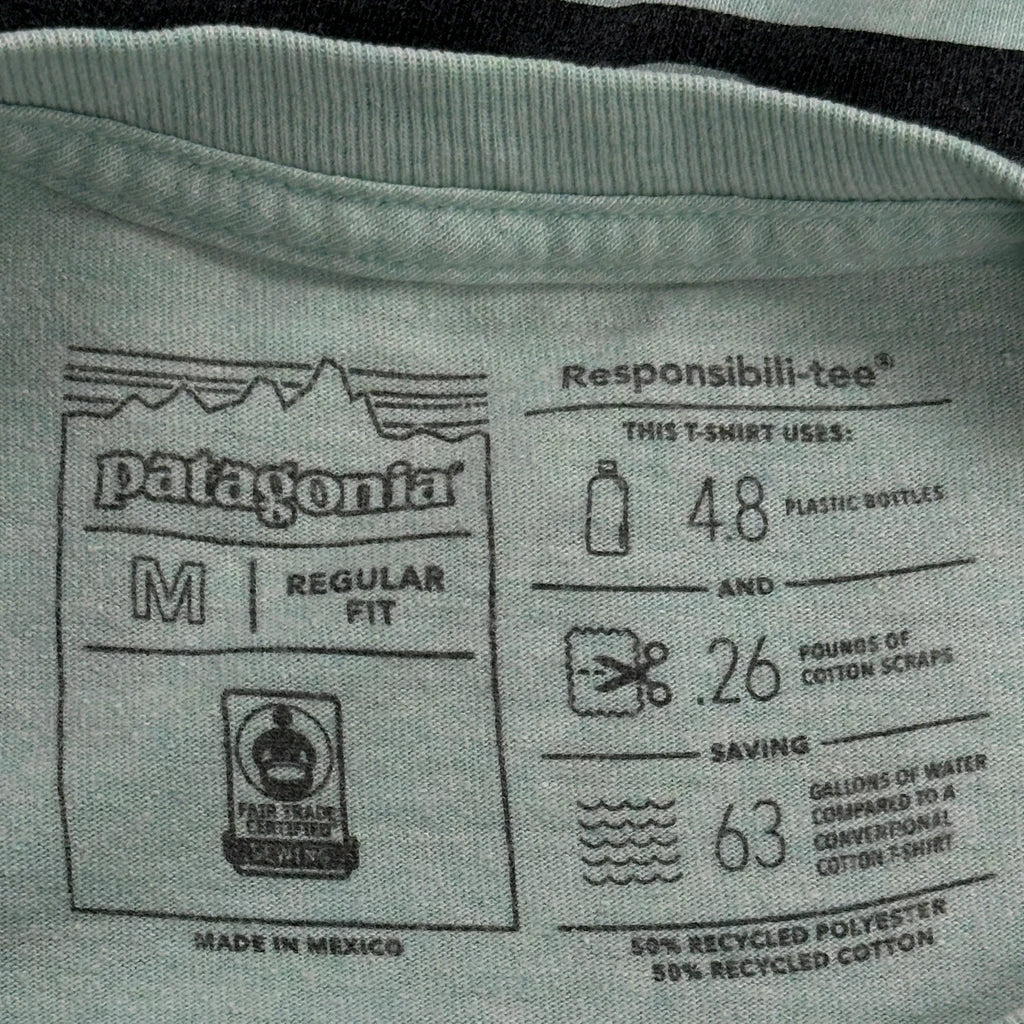 Responsibili-Tee Patagonia T-Shirt - Medium Green Cotton - Image 3