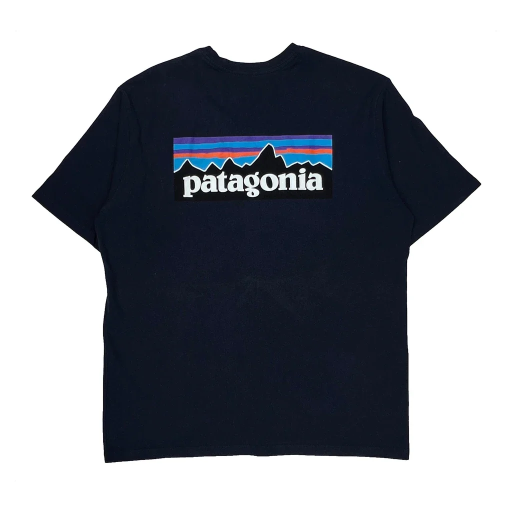 Responsibili-Tee Patagonia T-Shirt - Large Navy Cotton Blend - Image 2