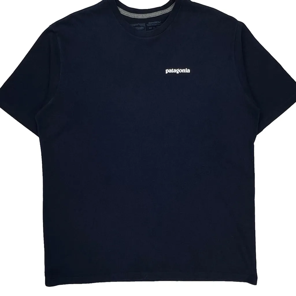 Responsibili-Tee Patagonia T-Shirt - Large Navy Cotton Blend - Image 4