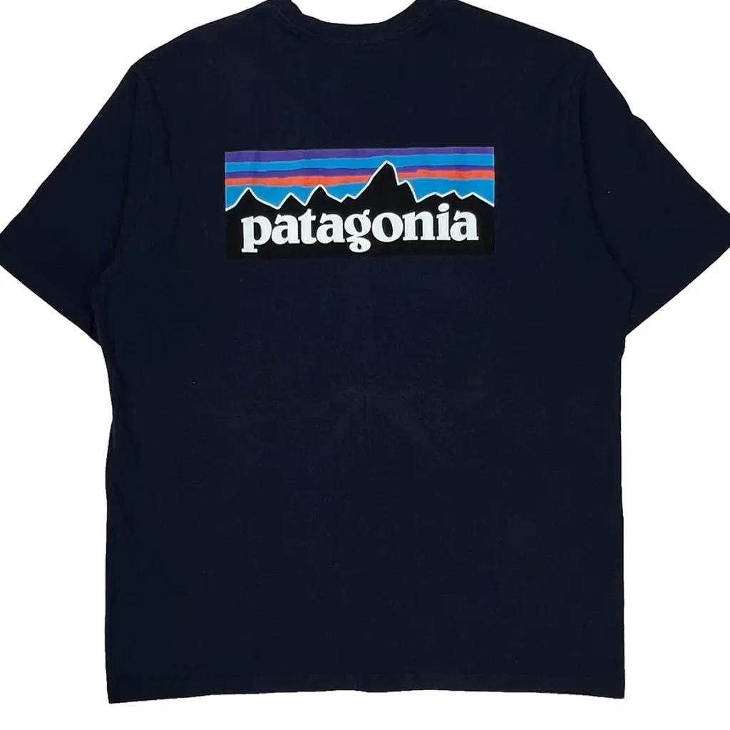 Responsibili-Tee Patagonia T-Shirt - Large Navy Cotton Blend - Image 7