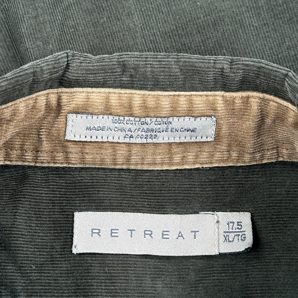 Retreat Cord Shirt - XL Green Cotton - Image 3