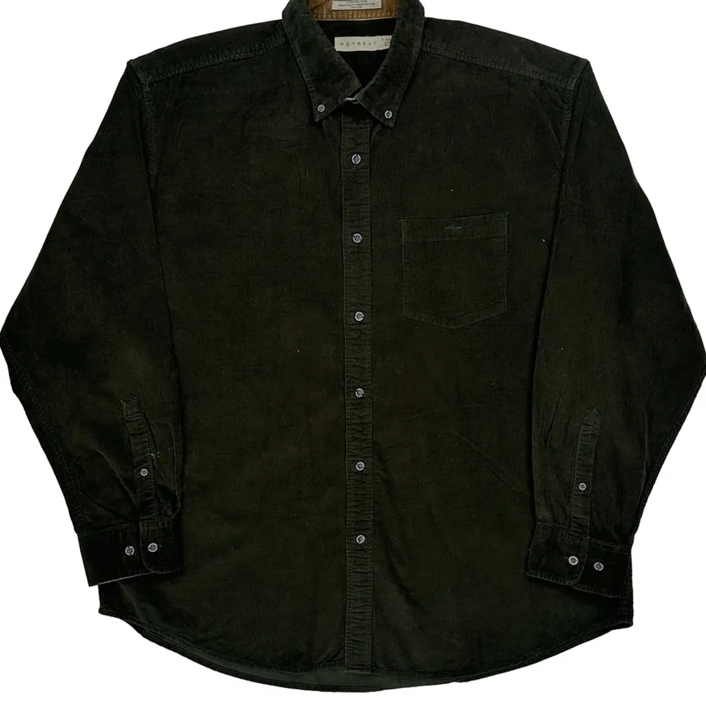 Retreat Cord Shirt - XL Green Cotton - Image 5
