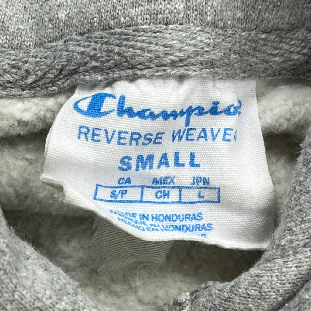 Reverse Weave Bulldogs Champion College Hoodie - Small Grey Cotton - Image 3