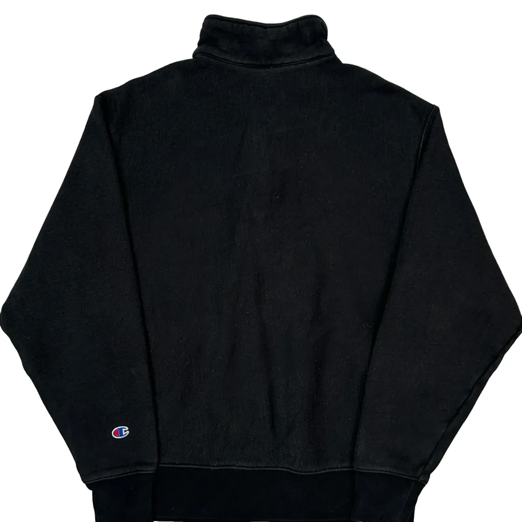 Reverse Weave Champion 1/4 Zip - Large Black Cotton Blend - Image 6