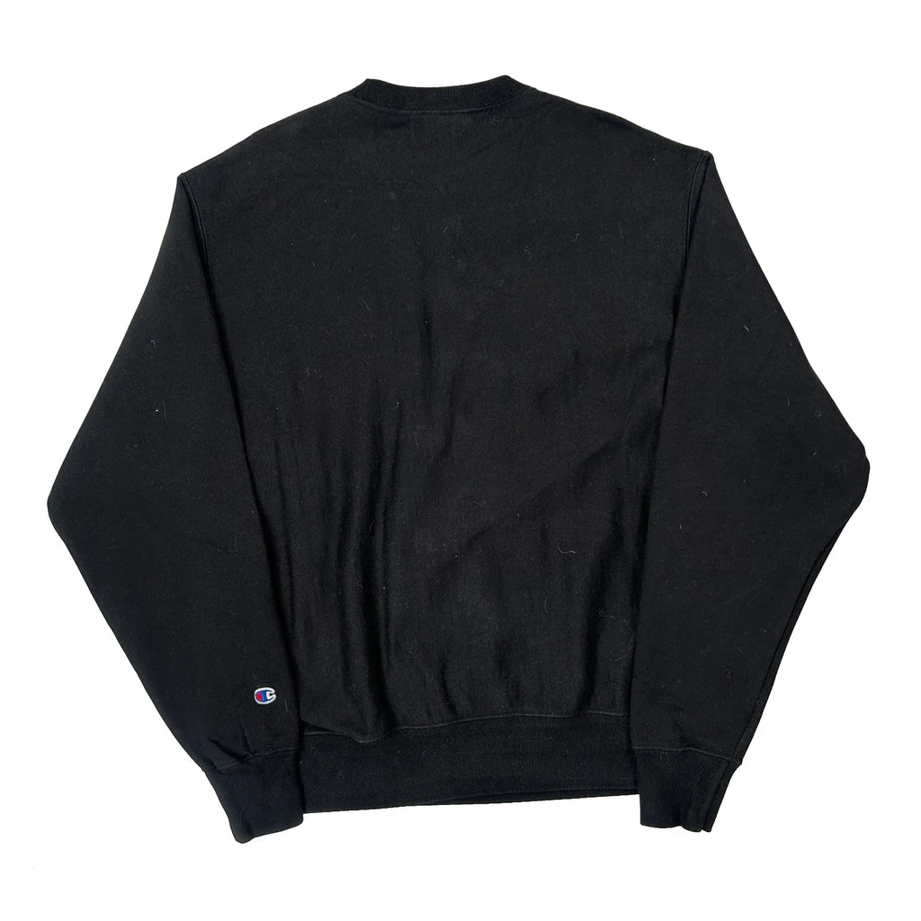 Reverse Weave Champion 1/4 Zip - Large Black Cotton - Image 2