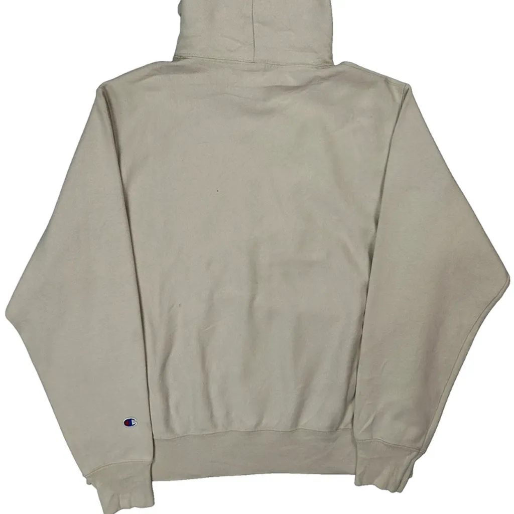 Reverse Weave Champion Hoodie - Large Beige Cotton - Image 6