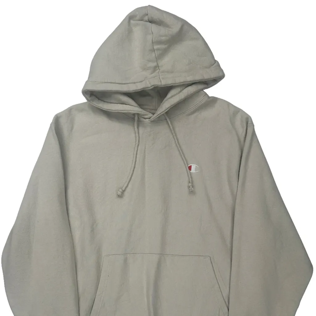 Reverse Weave Champion Hoodie - Large Beige Cotton - Image 5